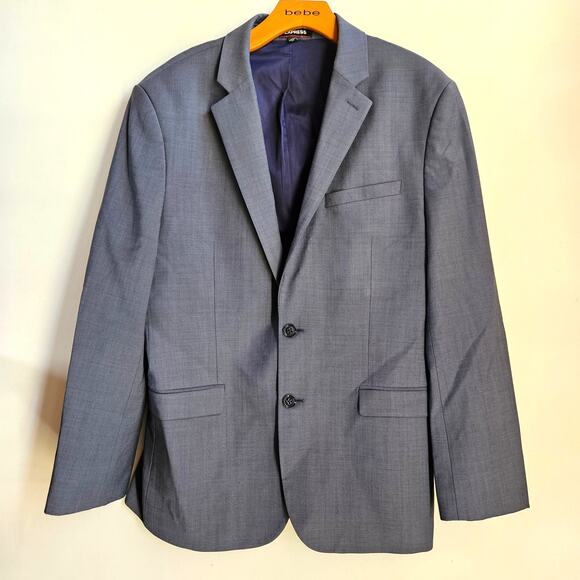 Express Performance Extra Slim Gray Blazer Size 40S Men's Career Professional - Picture 1 of 12